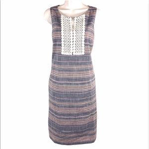 Talbots Lace Accent Striped Dress, Size 6